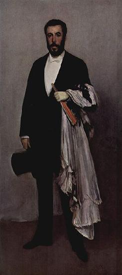 James Abbot McNeill Whistler Arrangement in light pink and black, portrait of Theodore Duret France oil painting art